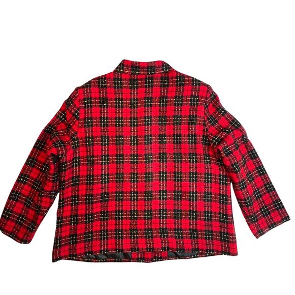 VTG Sag Harbor Jacket Womens 20 Plaid Button Dressy Professional Holiday Blazer - Picture 6 of 12